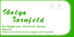 ibolya kornfeld business card